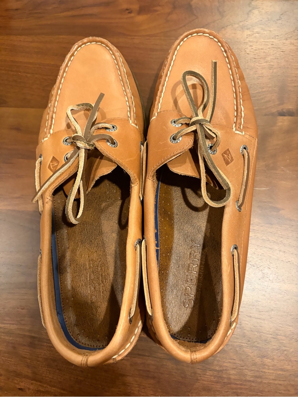Sperry Men's Tan Leather 2-Eye Boat Shoes